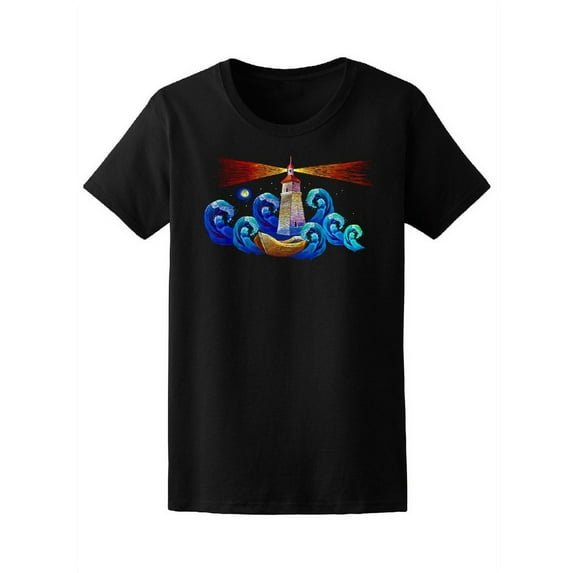 Beautiful Lighthouse And Sea T-Shirt Women -Image by Shutterstock, Female x-Large
