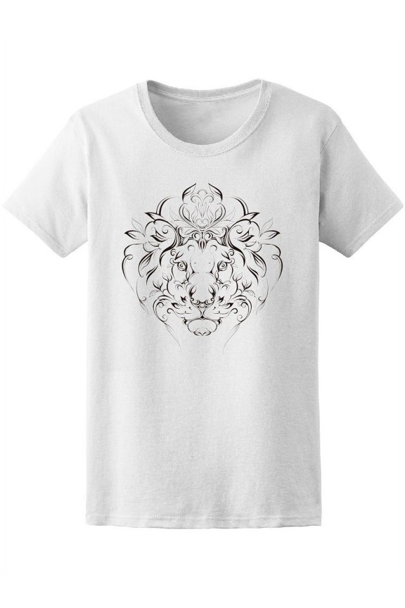 Beautiful Lion's Head Sketch Tee Women's -Image by Shutterstock