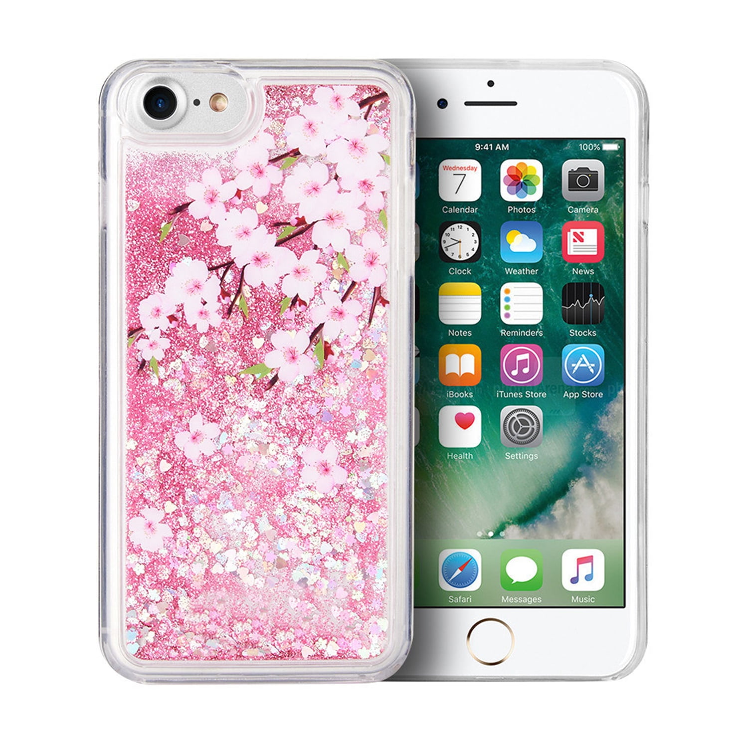 Beautiful Liquid Glitter Waterfall Cellphone Case for iPhone 8 / 7