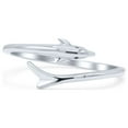 thumbnail image 1 of Beautiful Little Dolphin Wrap Around Adjustable Ring Band 925 Sterling Silver Size 5, 1 of 5