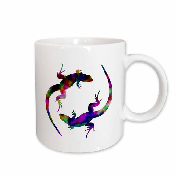 3drose, Beautiful Lizards in Purple Blue and Green, 11oz Mug