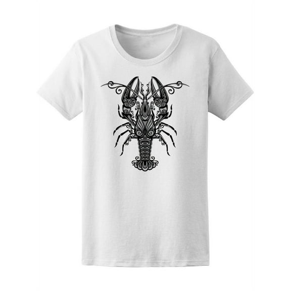 Beautiful Lobster Tribal Mandala T-Shirt Women -Image by Shutterstock, Female x-Large