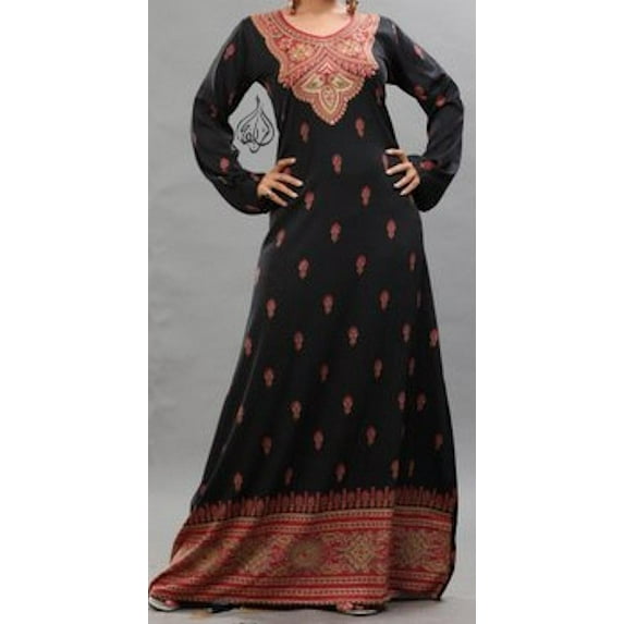 Beautiful Long Dress, Indian Caftan, Kaftan Dresses | Christmas | AMEERA | Bust Size 52"