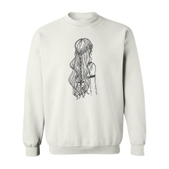 Beautiful Long Haired Manga Girl Sweatshirt Women -Image by Shutterstock, Female 4X-Large