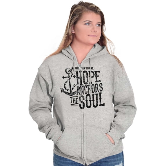 Beautiful Lord Savior Christian Zip Up Hoodie Men's Women's Brisco Brands S