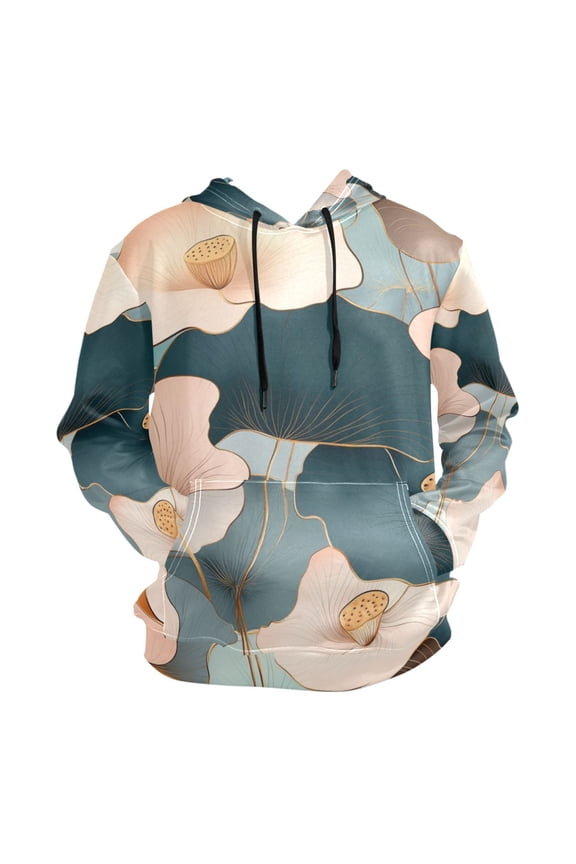 Beautiful Lotus Art Picture Men’s Hoodies Sweatshirt Fleece Jackets Long Sleeve Sweatshirts