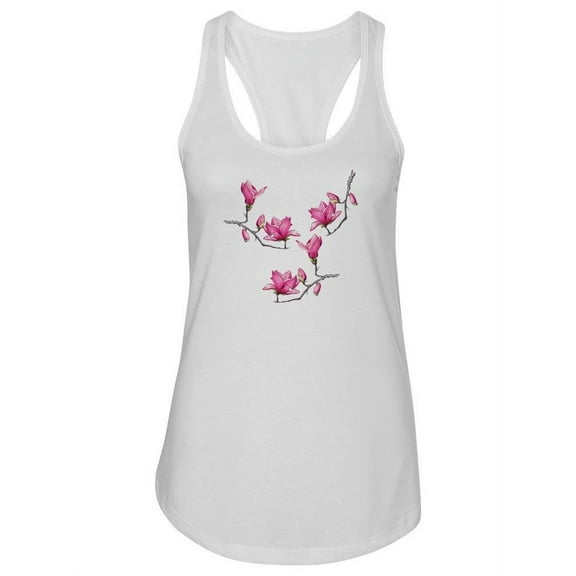 Beautiful Magnolia Flower Tank Women -Image by Shutterstock, Female Small