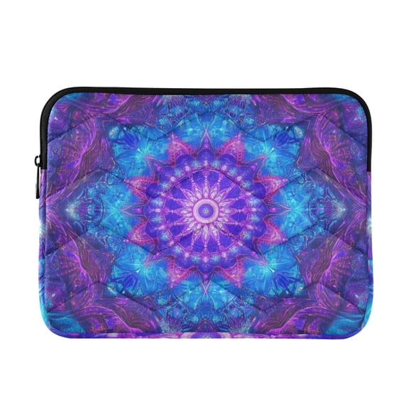Beautiful Mandala Flowers Quilted Laptop Protective Cases Computer Sleeves Tablet Bags Briefcases L