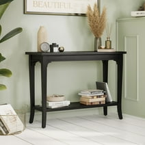 Beautiful Marais Console Table with Lower Shelf and Solid Wood Frame by Drew Barrymore