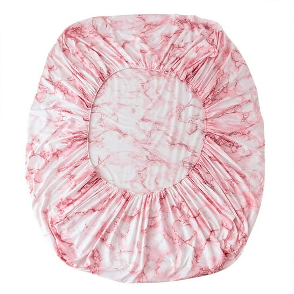Beautiful Marbled Home Fitted Sheet Mattress Cover US-Q/UK-K Size (Pink)