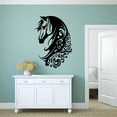 thumbnail image 1 of Beautiful Mare Horse Silhouette Portrait Mare Horses Silhouette Horse Horses Vinyl Wall Art Sticker Wall Decal Home Room Farm House Room Girls Boys Room Wall Décoration Design Size (30x22 inch), 1 of 3