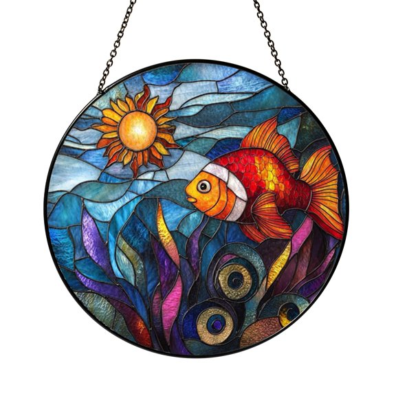 Beautiful Marine Sea Slug Suncatcher Circle Panel Hanging Gift Decor