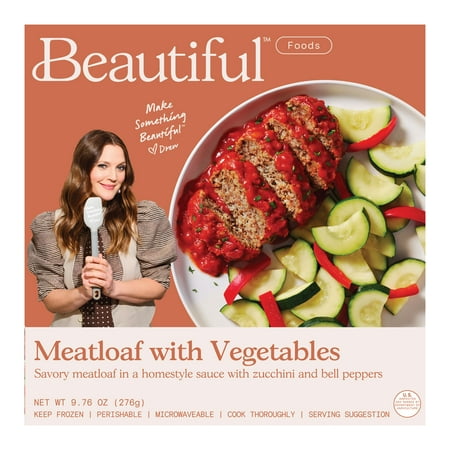 Beautiful Meatloaf with Vegetables Bowl by Drew Barrymore, 9.76 oz (Frozen)