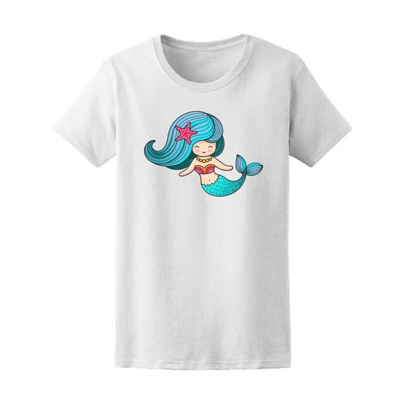 Beautiful Mermaid With Long Hair Tee Women's -Image by Shutterstock