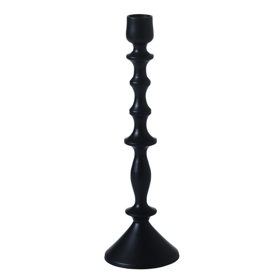 Beautiful Metal Taper Candle Holder by Drew Barrymore, 10", Black