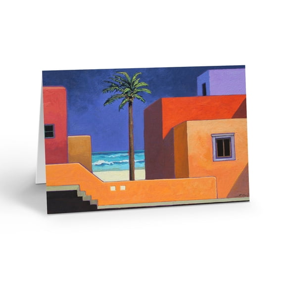 Beautiful Mexican Home with Beach Front Property Blank Note Cards - 10 Note Card