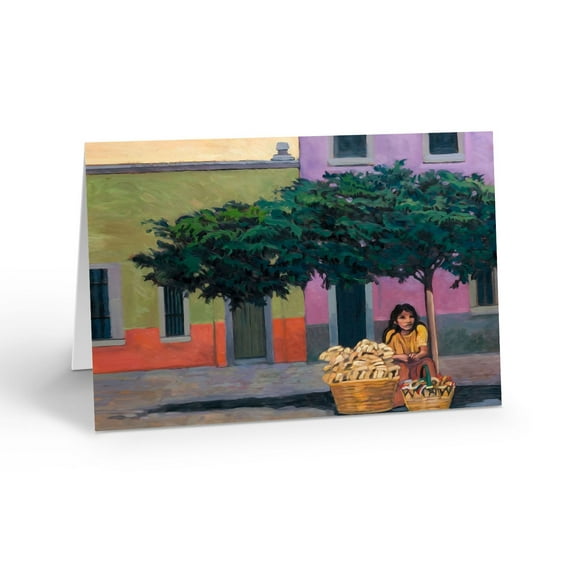 Beautiful Mexican Themed Blank Note Card - 10 Note Cards with Envelopes - 14471