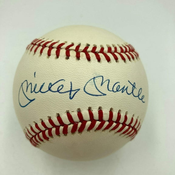 Beautiful Mickey Mantle Signed American League Baseball PSA DNA Graded MINT 9