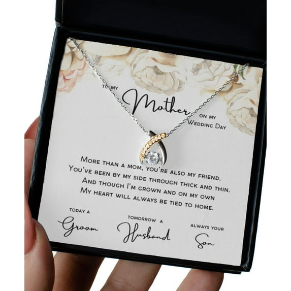 Beautiful Minimal Jewelry, Luck Wishbone Necklace, Mother-of-the-Groom Gift, Wedding, Mother-in-Law, Groom's Mom
