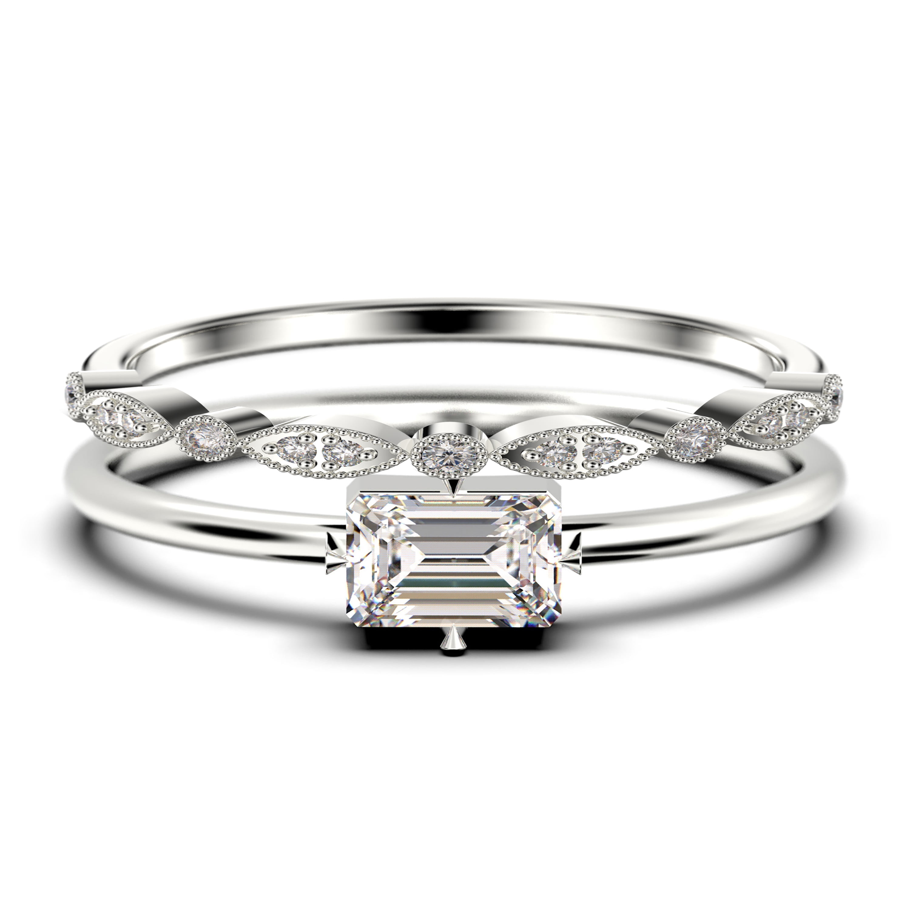 Beautiful Minimalist 1.20 Carat Baguette Cut Diamond Moissanite Beautiful Minimalist 1.20 Carat Baguette Cut Diamond Moissanite