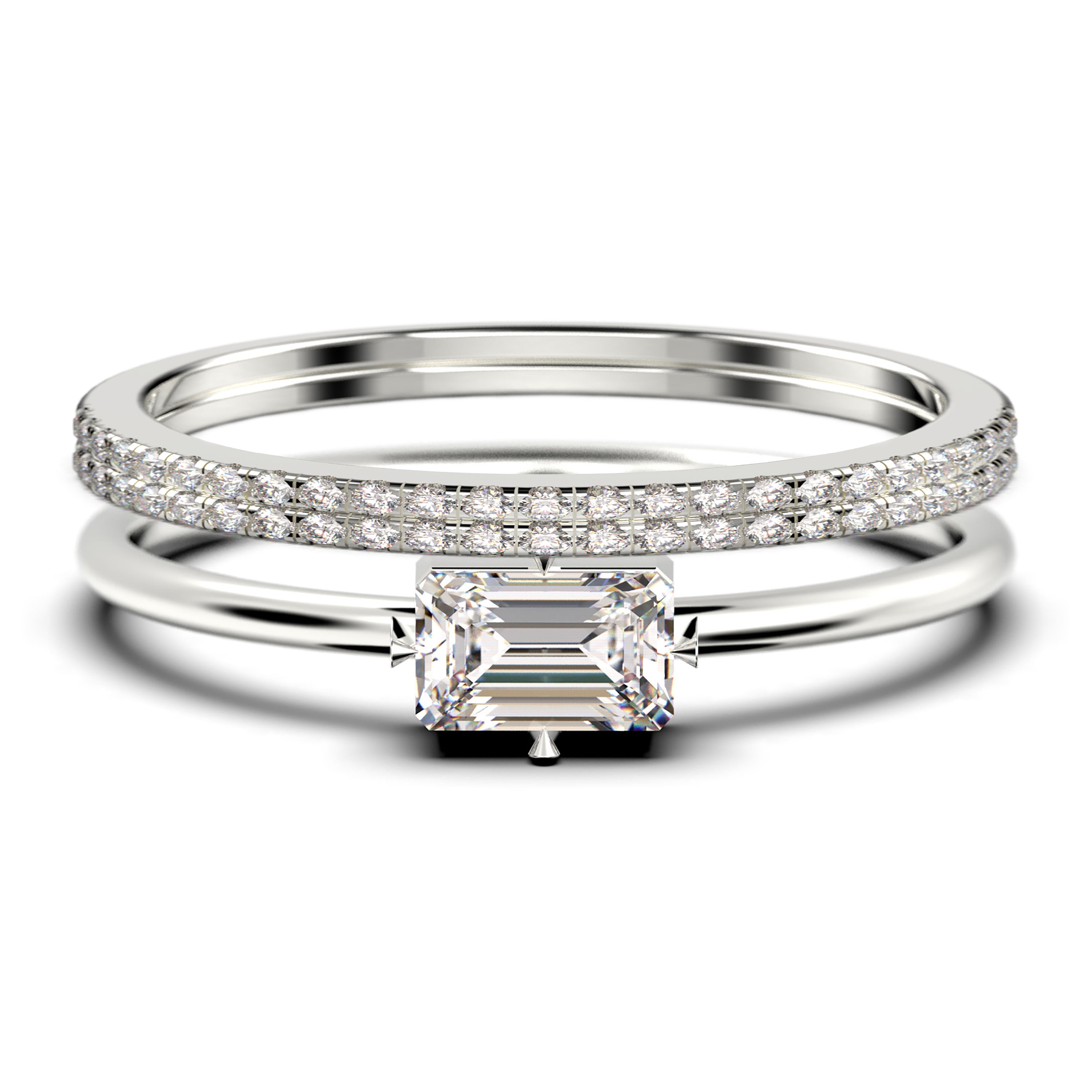 Beautiful Minimalist 1.70 Carat Baguette Cut Diamond Moissanite Beautiful Minimalist 1.70 Carat Baguette Cut Diamond Moissanite