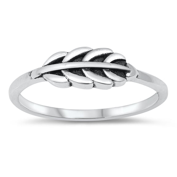 Beautiful Minimalist Wheat Stalk Nature Ring .925 Sterling Silver Band Jewelry Female Male Size 8