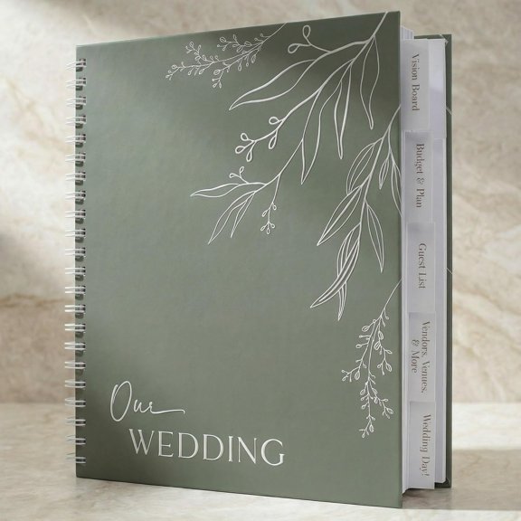 Beautiful Minimalistic Wedding Planner Book and Organizer - Enhance Excitement Makes Your Countdown Planning Easy Unique Engagement Gift for Newly Engaged Couples, Future Brides Grooms