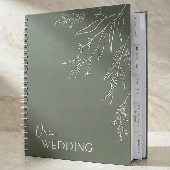 Beautiful Minimalistic Wedding Planner Book and Organizer - Enhance Excitement and Makes Your Countdown Planning Easy - Unique Engament Gift for Newly Engad Couples, Future Brides and Grooms