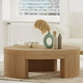 thumbnail interactive-video image 1 of Beautiful Mod Round Coffee Table by Drew Barrymore, Warm Honey Finish, 1 of 9