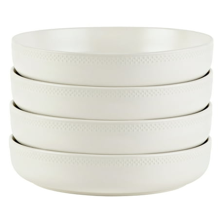 BEAUTIFUL - WHITE MODERN DOT 4PK PASTA BOWL SET