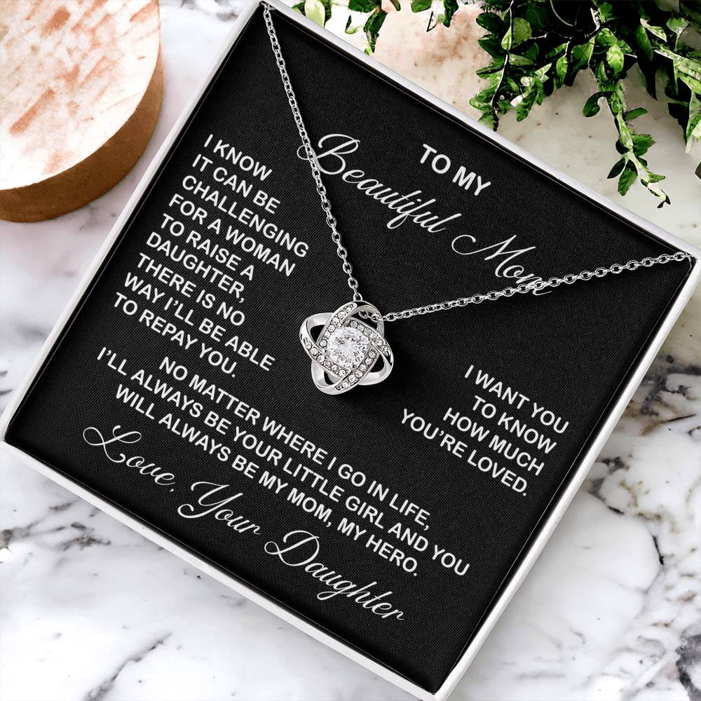 To My Beautiful Mom Necklace You Will Always Be My Mom Necklace Mom, A ...
