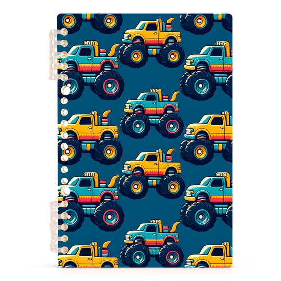 Beautiful Monster Trucks Car Notebooks 1-subject Journal 60 Sheets A5 College Ruled Paper Detachable Ring 8.3"x5.7"