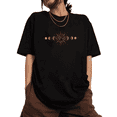 thumbnail image 1 of Beautiful Moon Phase Celestial Graphic Tee T-Shirt Print Top Short Sleeve Round Neck Black S-5XL, 1 of 5