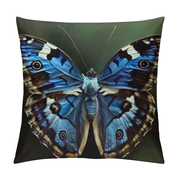 Beautiful Moth Wings Print Corduroy Throw Pillow Covers,Pillow Cushion Cases,Throw Pillows for Couch Sofa Bedroom Car