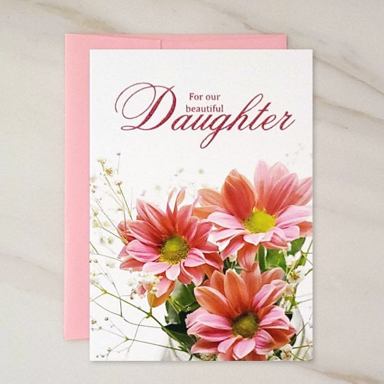 Beautiful, Mother's Day Greeting Card for Daughter, 5x7 in. by