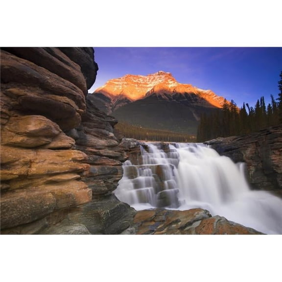 Beautiful Mountain Waterfall Poster Print by Carson Ganci, 17 x 11