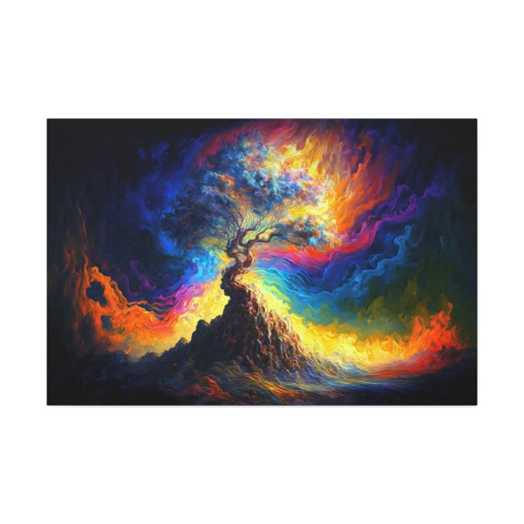 Beautiful Mystical Tree Science Fiction Sci Fi Fantasy Portrait Decor Unframed Paper Print