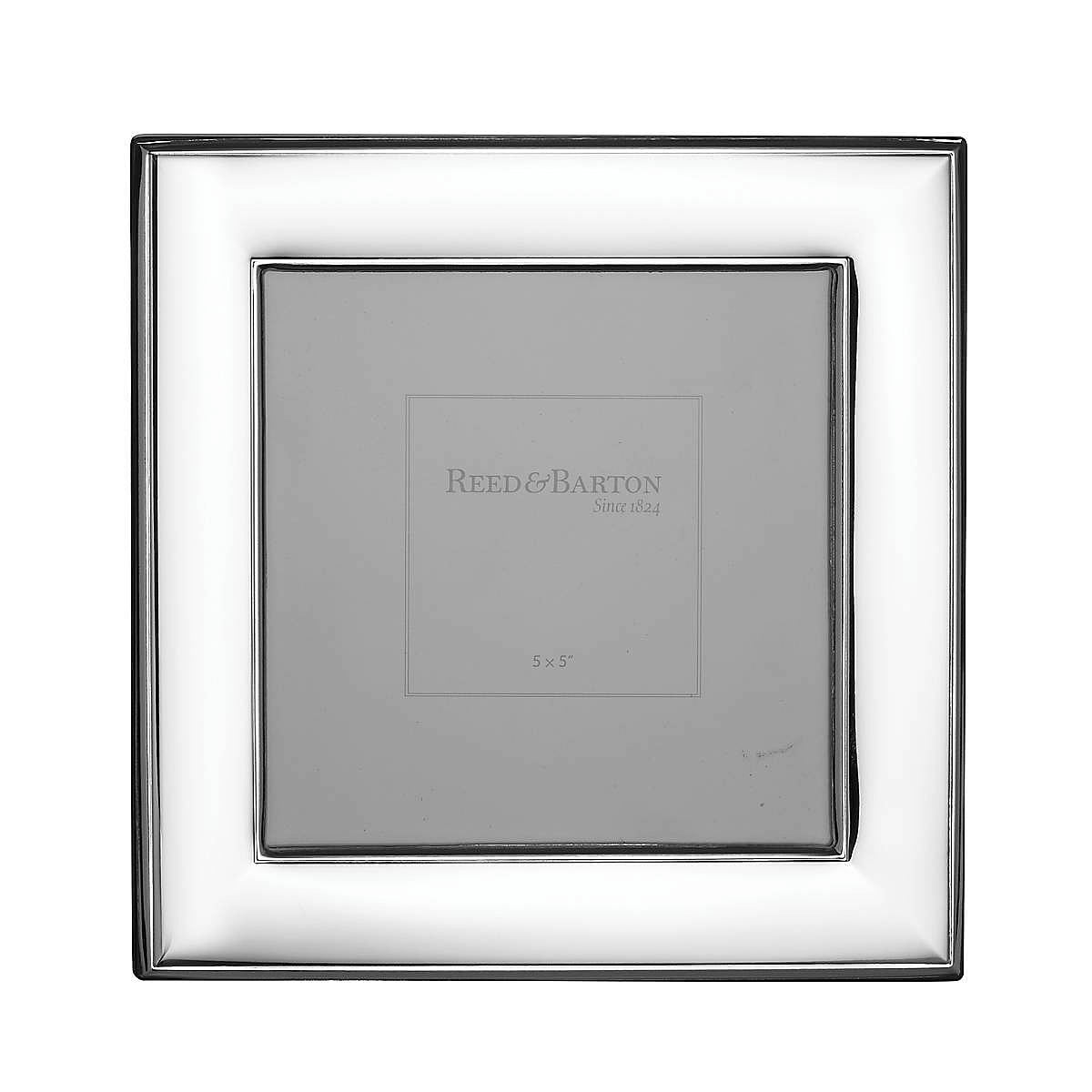 Beautiful NAPLES beveled border silver 5x5 frame by Reed Barton 5x5
