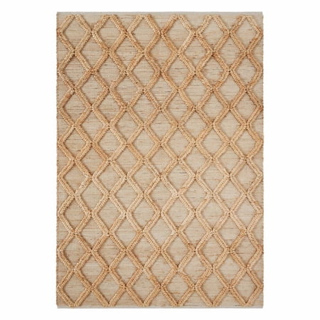 Beautiful Natural Jute Trellis Diamond Indoor Area Rug by Drew Barrymore, 5' x 7'
