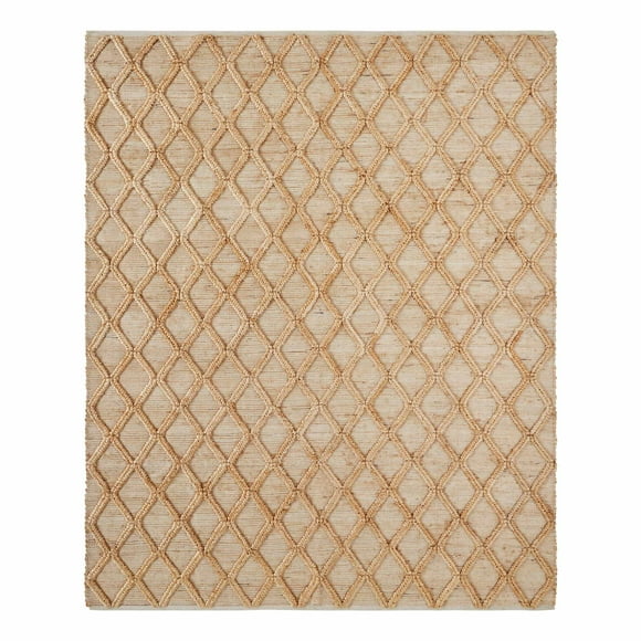 Beautiful Natural Jute Trellis Diamond Indoor Area Rug by Drew Barrymore, 8' x 10'