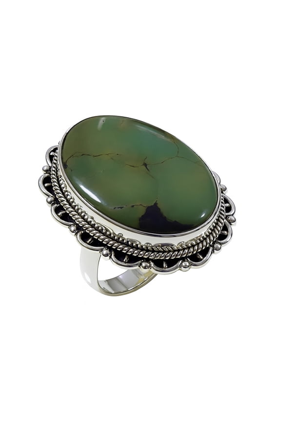 Beautiful Natural Tibetan Turquoise Gemstone Handmade Unique Designer Ethnic Tribal Gypsy Boho Style Fashion Ring for Women Men 925 Sterling Silver Hallmarked Finger Ring Jewelry
