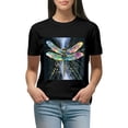 thumbnail image 1 of Beautiful Nature Colorful Graphic Pattern Dragonfly T-Shirt, 1 of 3
