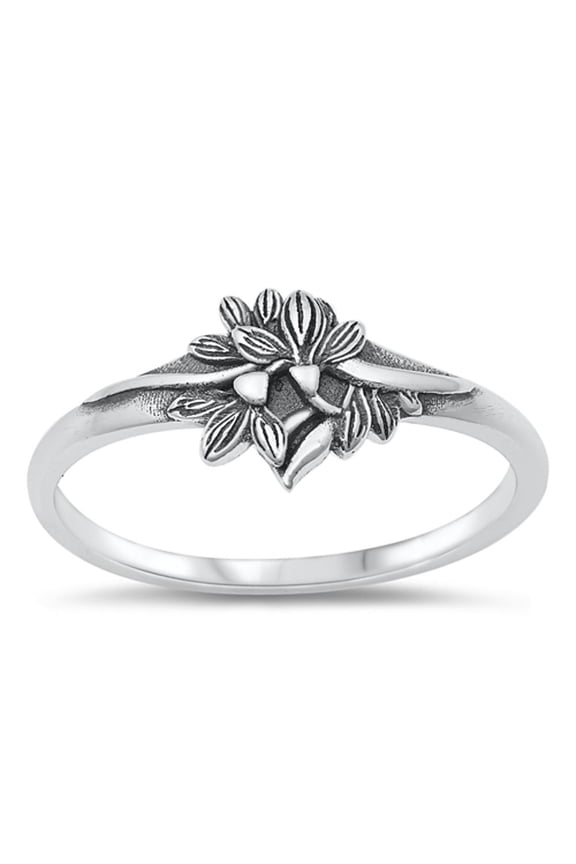 Beautiful Nature Leaves Earth Ring .925 Sterling Silver Band Jewelry Female Male Unisex Size 6