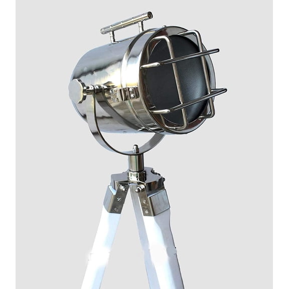 Beautiful Nautical Floor Lamp Spot Light With White Wooden Tripod Home Decor