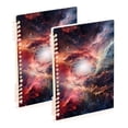 thumbnail image 1 of Beautiful Nebula in Space 2 Pcs Spiral Notebooks 60 Sheets 120 Pages A5 Journal Notepad 8.3x5.7 Inch Thick Adjustable College Ruled Paper, 1 of 8