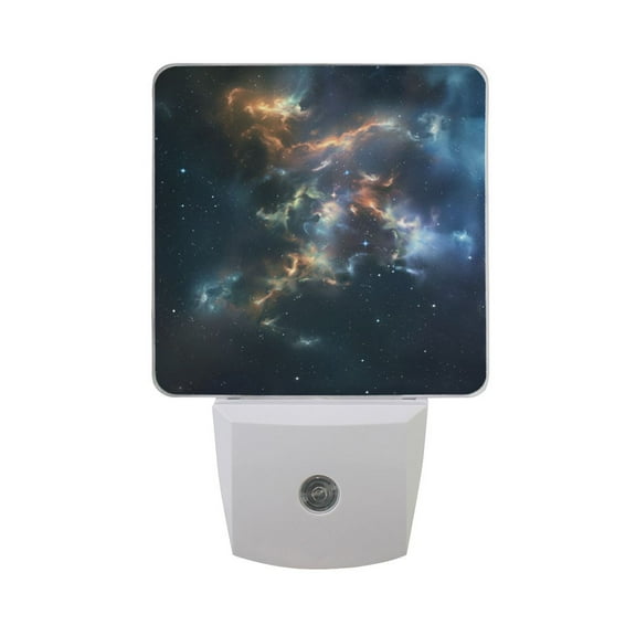 Beautiful Nebulae Night Light 2 Pack LED Nightlight Plug into Wall Dusk to Dawn Sensor Soft White