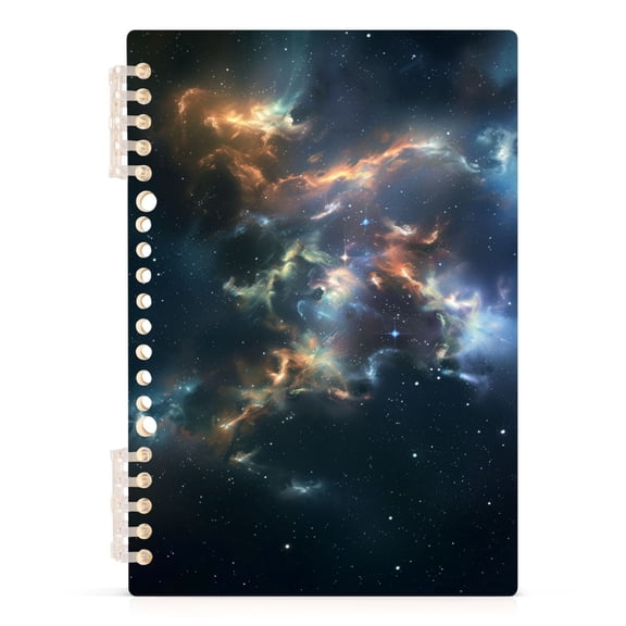 Beautiful Nebulae Notebooks 1-subject Journal 60 Sheets A5 College Ruled Paper Detachable Ring 8.3"x5.7"