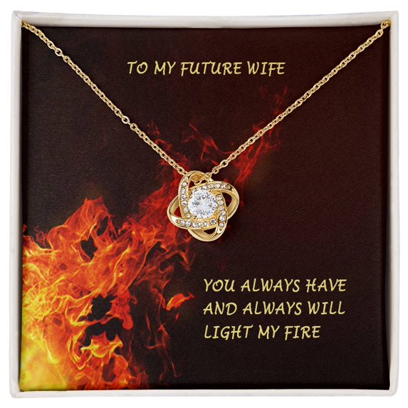 Beautiful Necklace And Box: Light My Fire, Message Card and Box, Gold ...