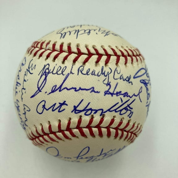 Beautiful Negro League Legends Multi Signed Baseball 30 Sigs With JSA COA
