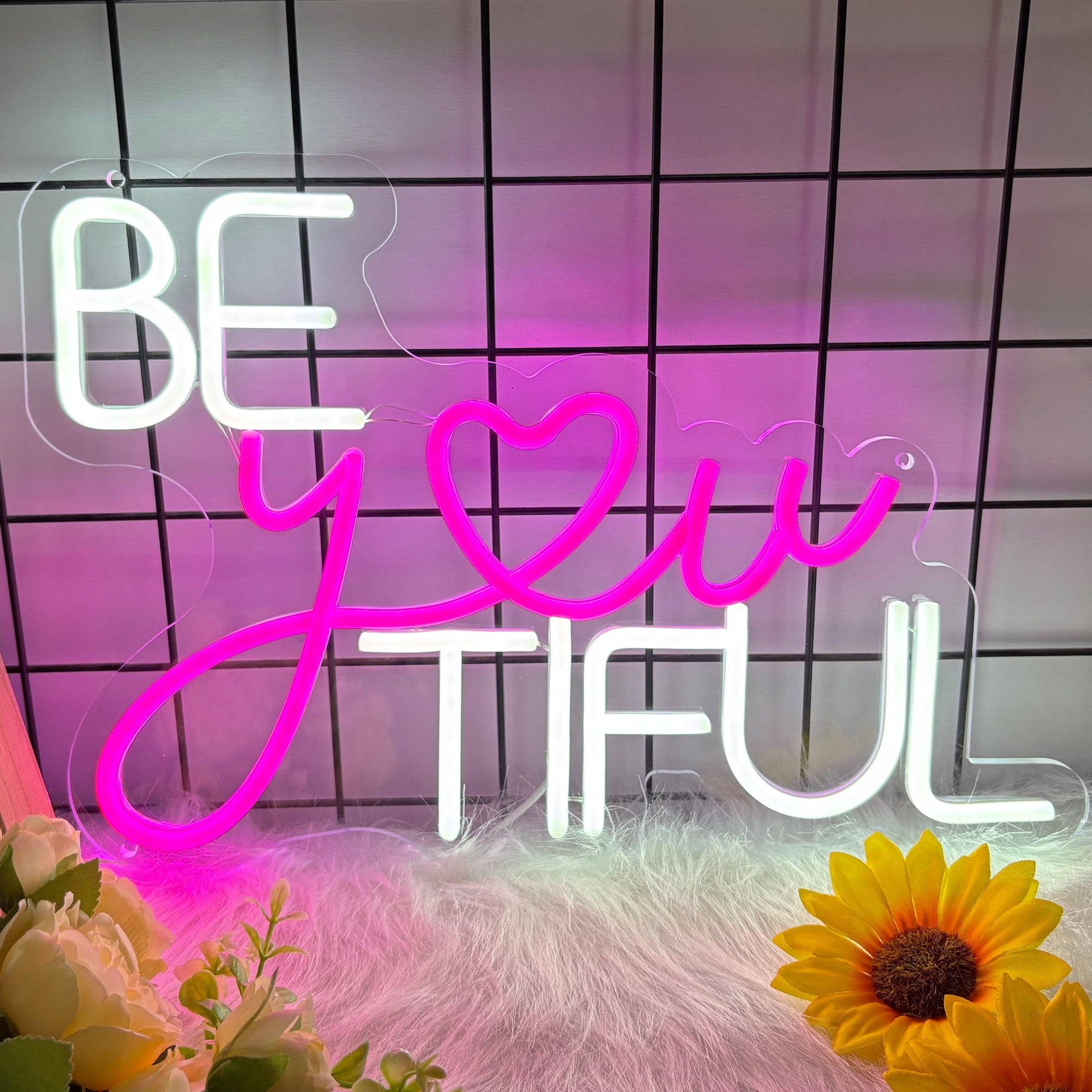 Beautiful Neon Signs for Wall Decor, Beautiful Neon Led Signs for Bedroom Decor Birthday Gift for Teen Girls Light Up Sign for Home, Wedding, Party